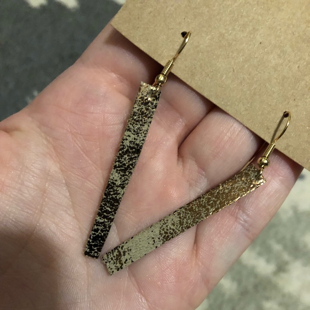 Handmade leather earrings